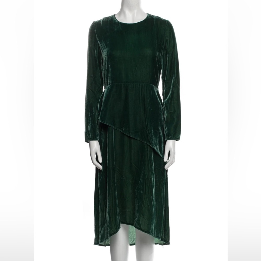 MAJE Green Velvet Dress